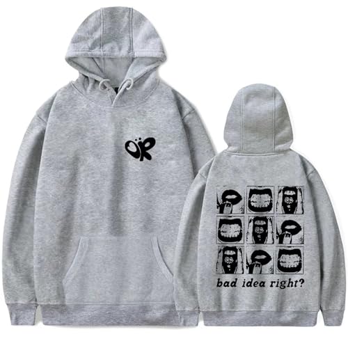 Trconk Kapuzenpullover Olivia Rodrigo Unisex Schmetterling Druck Kapuzenpullover Lässig Hip Hop Straßenkleidung Harajuku Pullover Gutaussehend Langärmelig Pullover Herbst Winter-Black||XS von Trconk