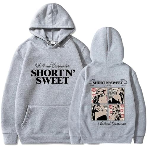 Trconk Sabrina Carpenter Merch Kapuzenpullover Herren Damen Bedruckt Mode Langarm Pullover Hoodie Unisex Oversized Sweatshirt XS~4XL-Grey||s von Trconk