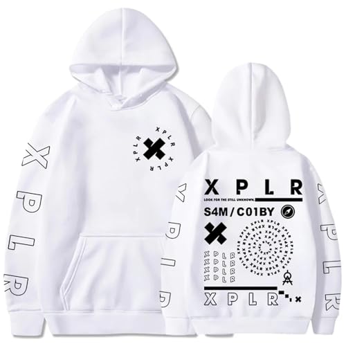 Trconk Sam and Colby XPLR Merch 2D Kapuzenpullover Männer/Frauen Unisex Paar Hoodies Mode Langarm Sweatshirts Bedruckte Lässige Pullover Tops XXS-4XL-Black||XXS von Trconk