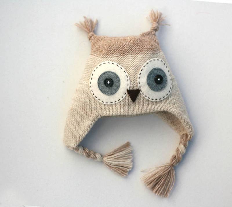 Eule Mütze Kinder - Strickmütze Kleinkind Eulen Baby Mädchen von TreMelarance