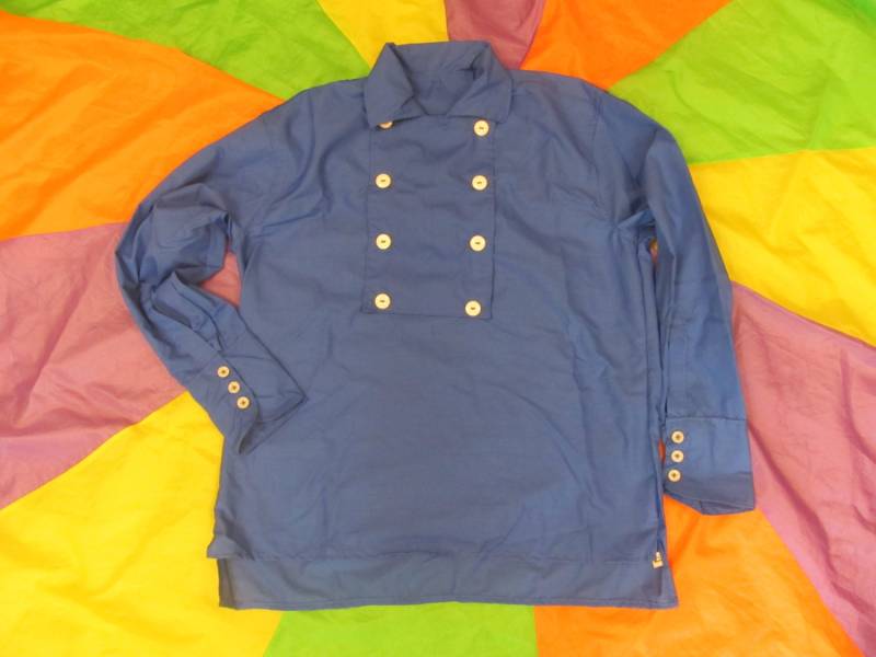 Frau Monkees Stil Large 8 Taste Bib Front Shirt - Rot, Blau Oder Gelb von TreadleTreasures