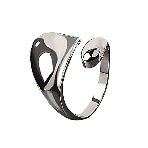 Treadyouth D Ringe Und Karabiner Ring Ehering Verstellbarer Ring Goldton Frauen Mädchen Liebhaber Geschenke Ringe Eingravieren (GD1, A) von Treadyouth