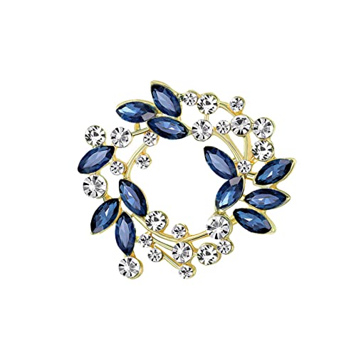 Treadyouth Ethnischer Schmuck Kristall Corsage Pin Blatt Brosche Brosche Strass Damen Kranz Brosche 12 Broschen (A, One Size) von Treadyouth