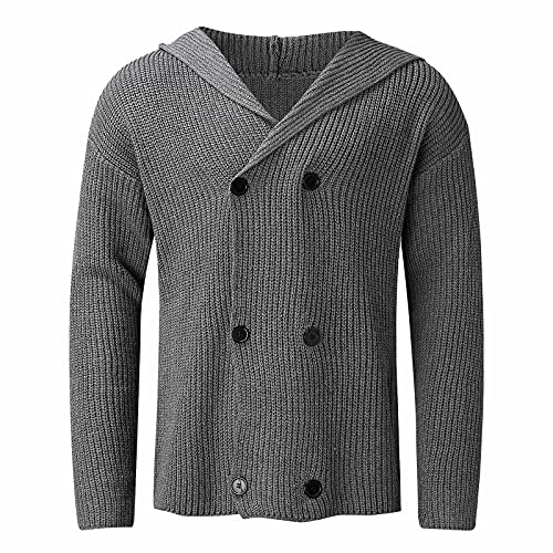 Treadyouth übergangsjacke Herren Hoodies Jacke Herren solide Farbe gestrickte Strick Langarm-Slim-Casual-Strick Strick.com Strickzucker-Pulli für Männer von Treadyouth