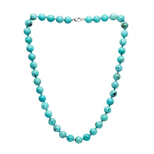 Damen-Halskette mit türkisen Edelsteinen und Anhänger von Treasure Bay