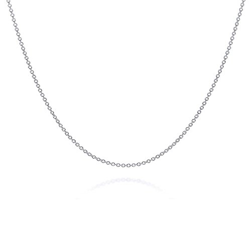 Silberkette für Damen und Herren | Feine 925er Sterling Silber Ankerkette 1,2mm für Mädchen, Schicht-Halskette - 45cm von Treasure Bay