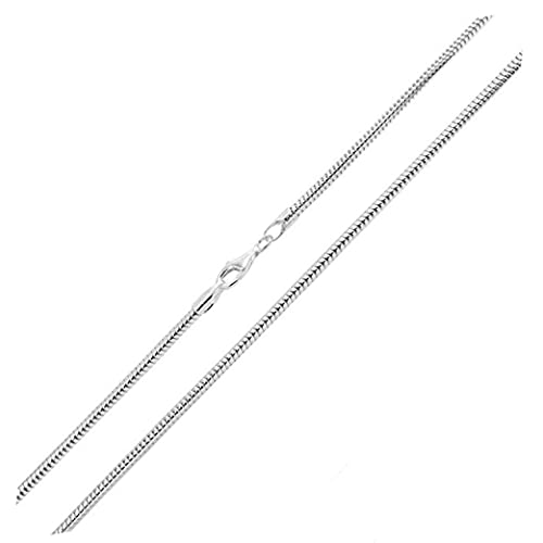 Treasure Bay Damen Halskette – 925 Sterling Silber Schlangen-, Panzer-, Figaro-, Box-, Rolo-, Ankerketten – Italienische Ketten 40–75 cm (1.1mm Snake Chain, 48 Cm) von Treasure Bay