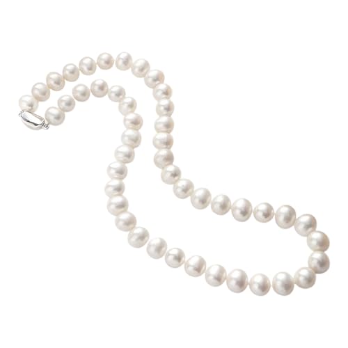 Treasure Bay Damen-Halskette mit Süßwasserperlen, 8–9 mm, handgefertigt, AA-Qualität, mit sicherem Erbsenverschluss, mehrere Längen: 40,6 cm, 45,7 cm, 50,8 cm, 56,9 cm, 61 cm, 19 In, Perle, Perle Treasure Bay Damen-Halskette mit Süßwasserperlen, 8–9 mm, handgefertigt, AA-Qualität, mit sicherem Erbsenverschluss, mehrere Längen: 40,6 cm, 45,7 cm, 50,8 cm, 56,9 cm, 61 cm, 19 In, Perle, Perle von Treasure Bay