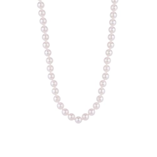 Treasure Bay Damen-Perlenkette | AA-Güteklasse 7–8 mm, natürliche weiße Süßwasserperlen-Halskette für Frauen und Mädchen, 18In, Perle, Perle von Treasure Bay