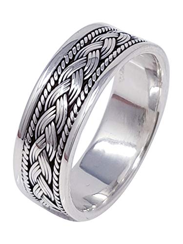 Treasure Bay Geflochtener Damen-Silberring aus 925er Sterlingsilber, Sterling Silber Treasure Bay Geflochtener Damen-Silberring aus 925er Sterlingsilber, Sterling Silber von Treasure Bay