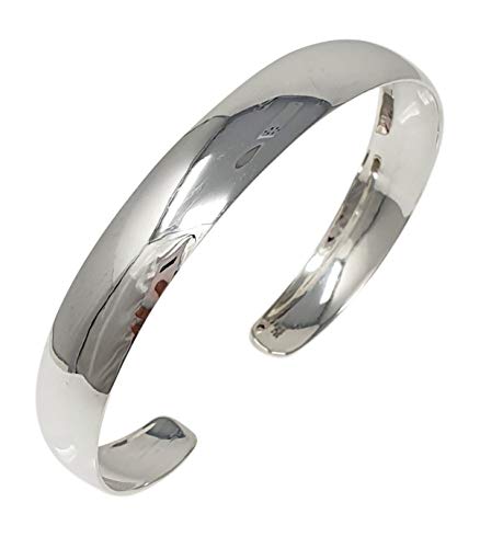 Treasure Bay Atemberaubender Armreif für Damen und Herren, schlichtes Sterlingsilber, ideales Schmuckgeschenk für Sie und Ihn, Einheitsgröße, Silber von Treasure Bay