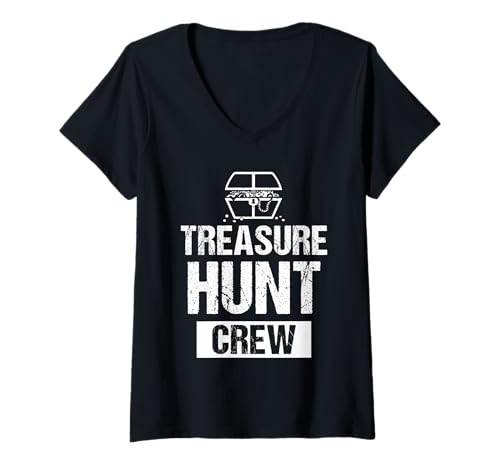 Damen Schatzsucher Crew Schatzsuche Schnitzeljäger Schnitzeljagd T-Shirt mit V-Ausschnitt Damen Schatzsucher Crew Schatzsuche Schnitzeljäger Schnitzeljagd T-Shirt mit V-Ausschnitt von Treasure Hunt Crew Schnitzeljagd Schatzsuche