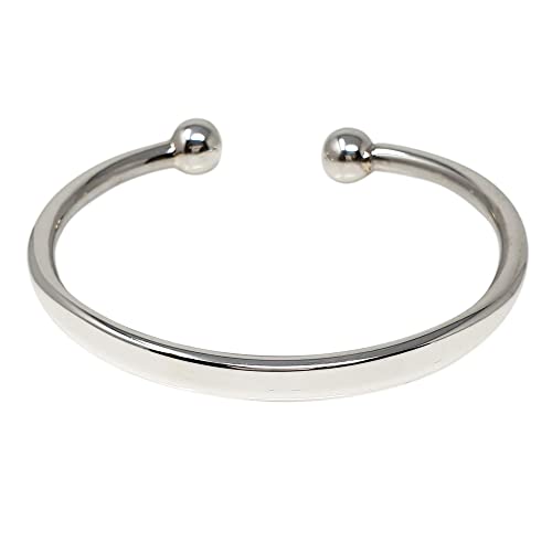 Herren-Armband aus massivem 925er-Sterlingsilber, mit Drehmoment, 29,3 g von TreasureBay