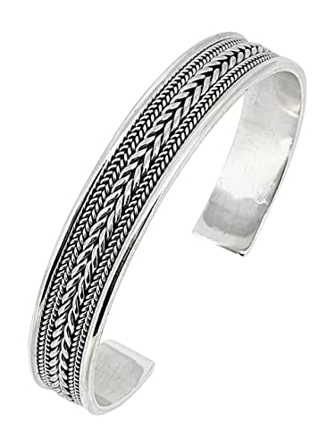 TreasureBay Massivem 925 Sterling Silber Armreif für Männer oder Frauen von TreasureBay