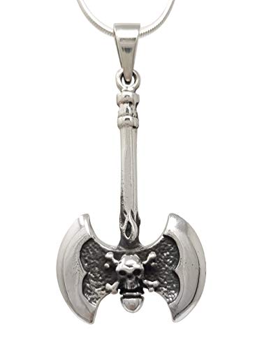 Treasure Bay Axt Anhänger aus 925 Sterling Silber an Kette Herren Damen Anhänger, Sterling-Silber von Treasure Bay