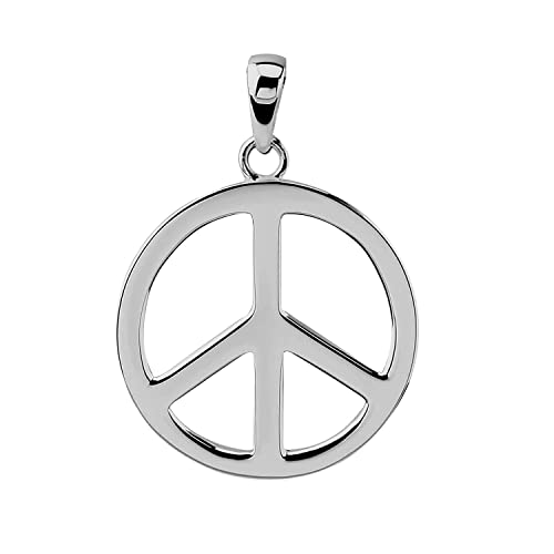 Treasure Bay Peace-Zeichen-Anhänger aus 925er Sterlingsilber, für Damen und Herren (Silber) von Treasure Bay