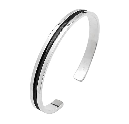 TreasureBay Herren 925 Sterling Silber Torque Silber Armreif Herren Silber Armreif von TreasureBay