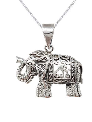 Treasure Bay Elefant Silber Anhänger Halskette an Kette, Anhänger Halskette für Damen und Herren, Sterling-Silber, Nicht zutreffend Treasure Bay Elefant Silber Anhänger Halskette an Kette, Anhänger Halskette für Damen und Herren, Sterling-Silber, Nicht zutreffend von Treasure Bay