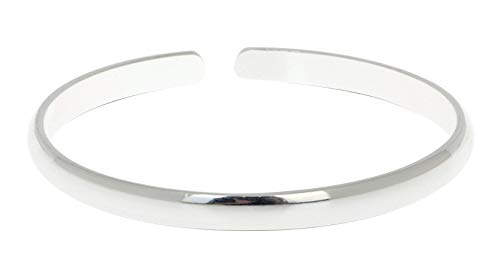 TreasureBay Sterling Armreif Armbänder, silberner Armreif, für Herren, Damen (Silber, Einheitsgröße) von TreasureBay