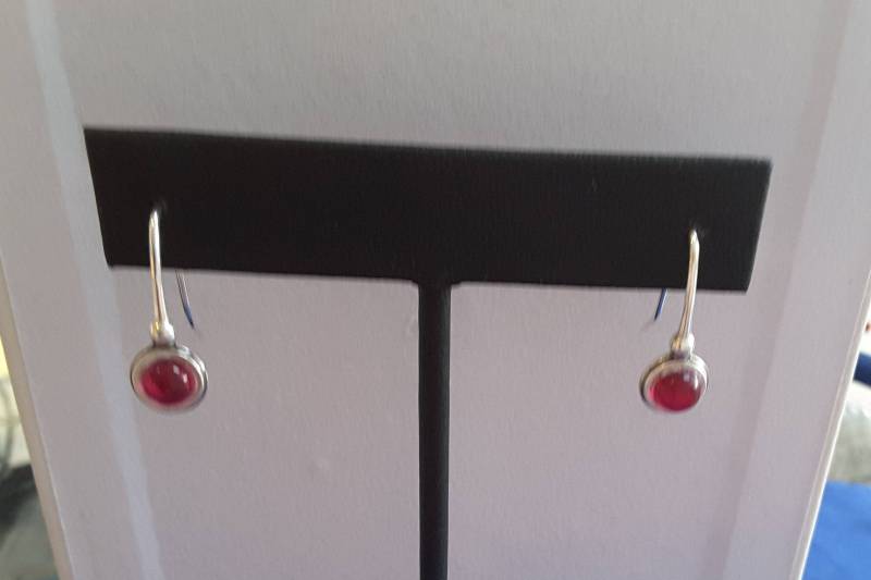 Rubin Silber Ohrringe von TreasureBoxJewel