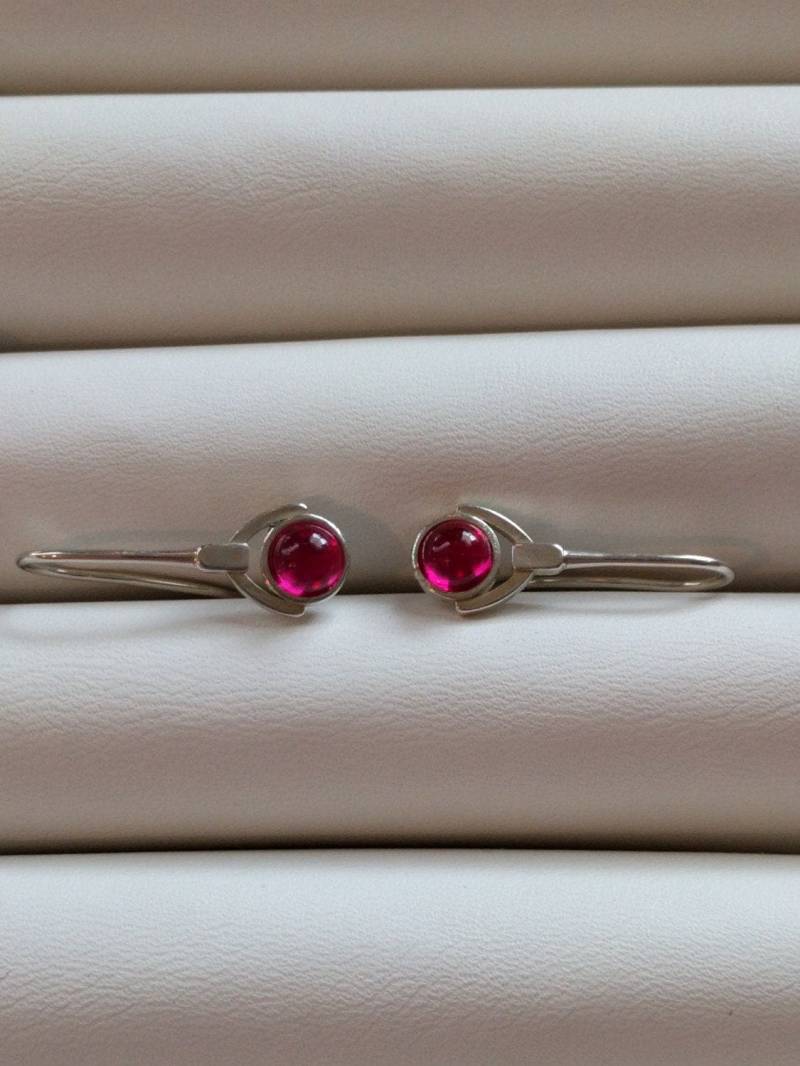 sterling Silber Rubin Ohrringe von TreasureBoxJewel