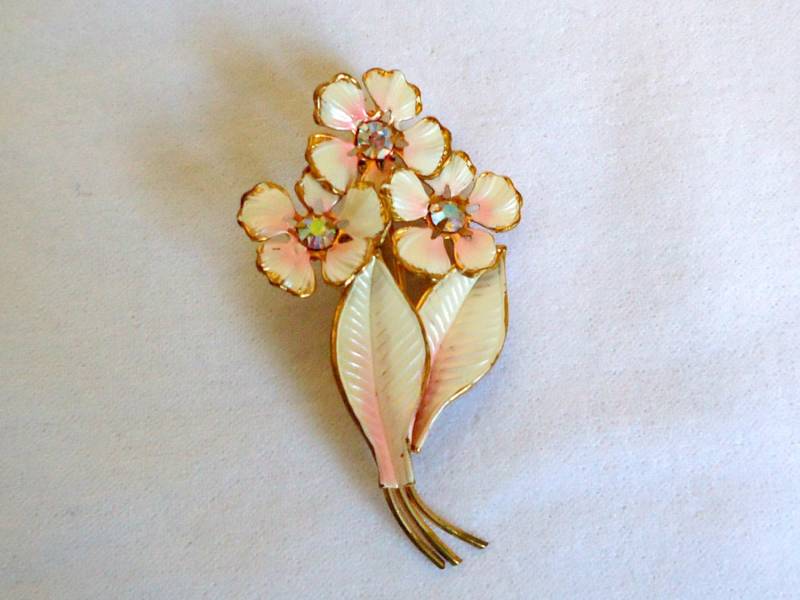 Vintage Brosche Pink Emaille Aurora Borealis Strass Anstecker Mid Century Vintage Brosche Pink Emaille Aurora Borealis Strass Anstecker Mid Century von TreasureCoveAlly