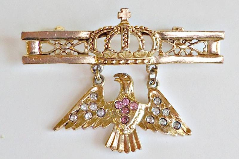 Vintage Krone Und Adler Brosche Strasssteine von TreasureCoveAlly