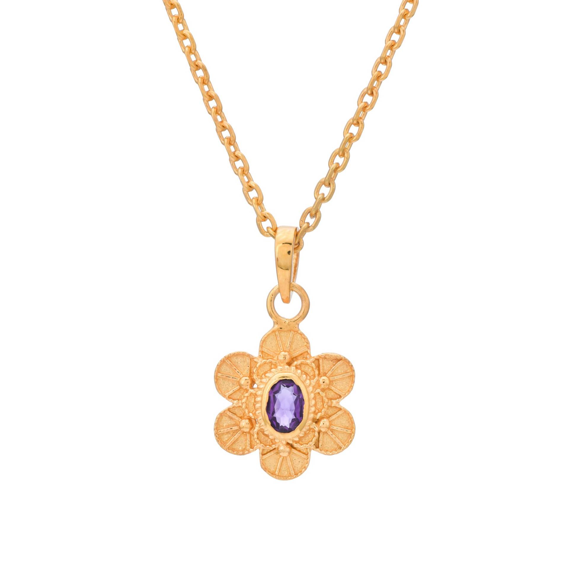 Amethyst 14K Gold Vermeil Über Sterling Silber Anhänger von TreasureDiary