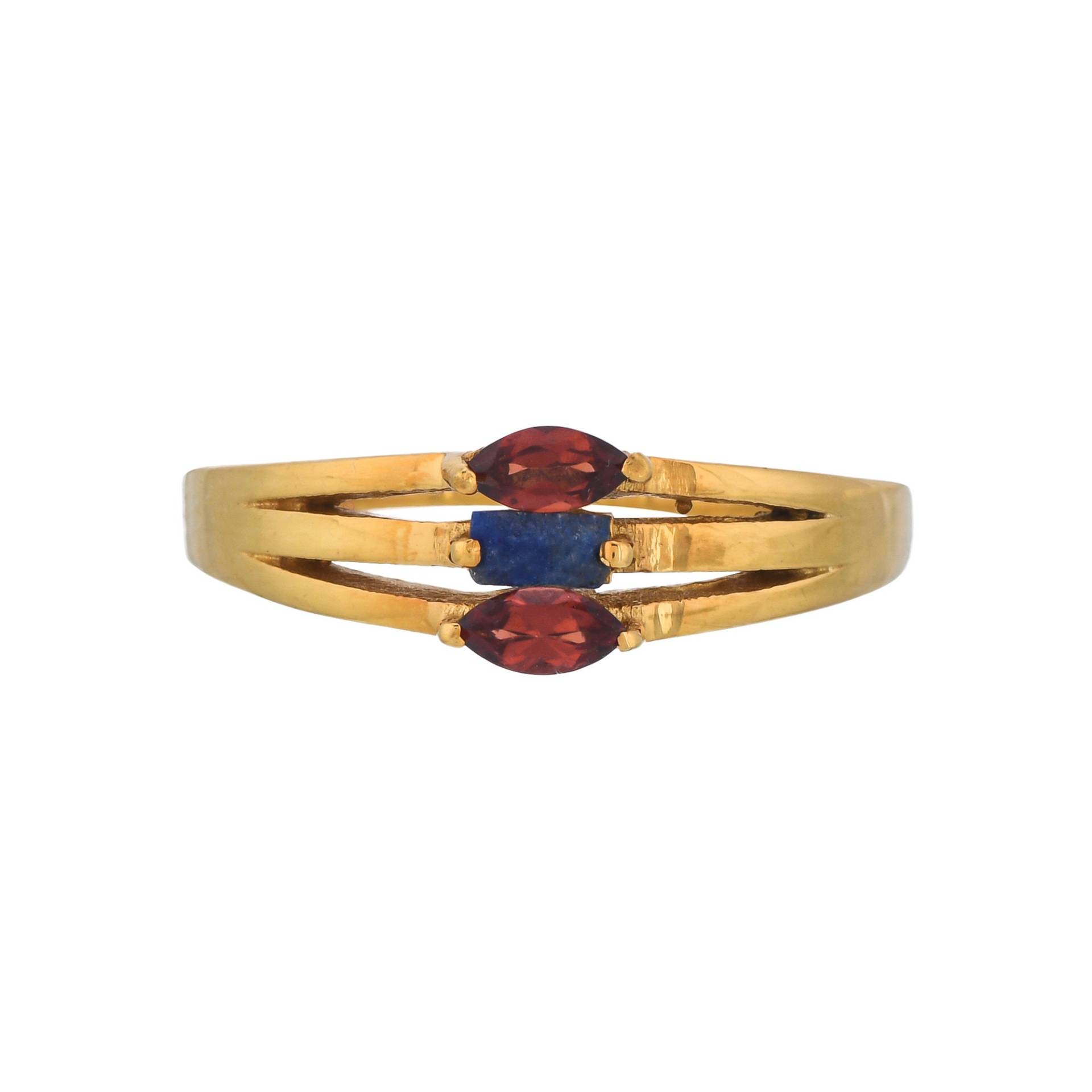 Granat & Lapis 14K Gold Vermeil Over Sterling Silber Ring von TreasureDiary