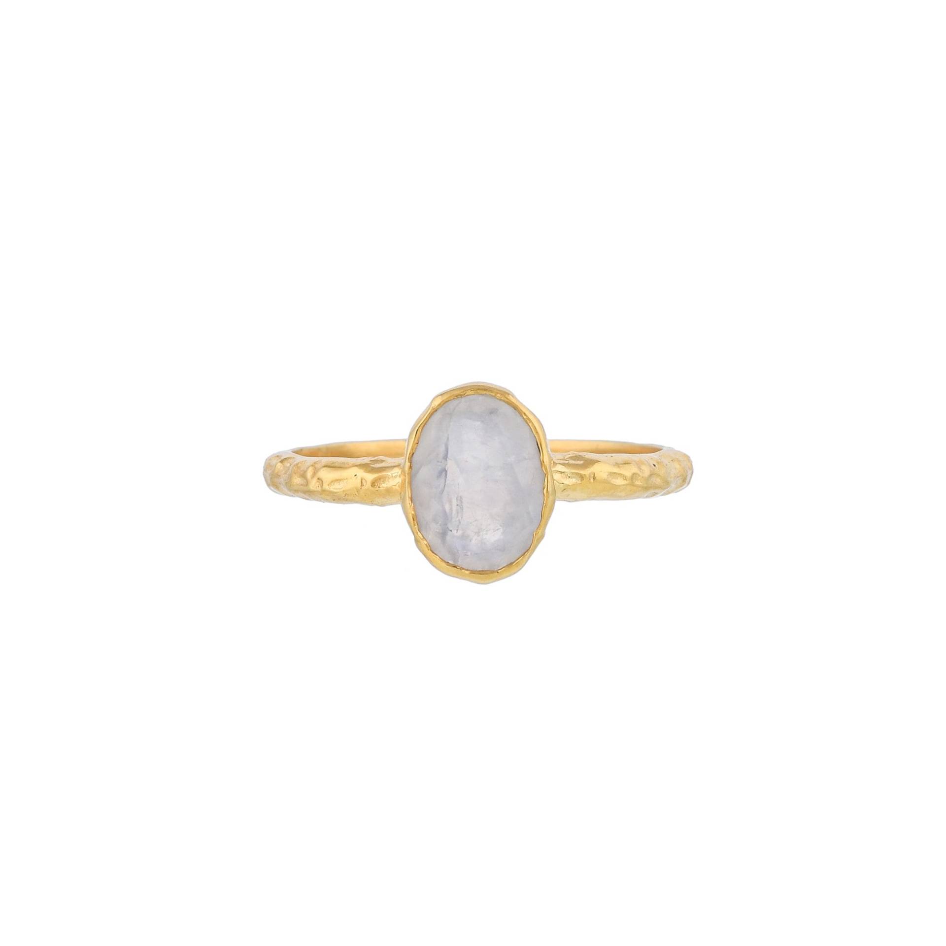 Mondstein 14K Gold Vermeil Over Sterling Silber Ring von TreasureDiary