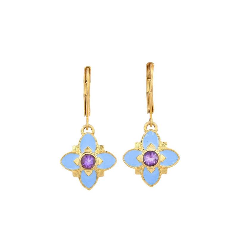 Amethyst Vermeil 14K Gold Über Sterlingsilber Emaillierte Ohrring von TreasureDiary