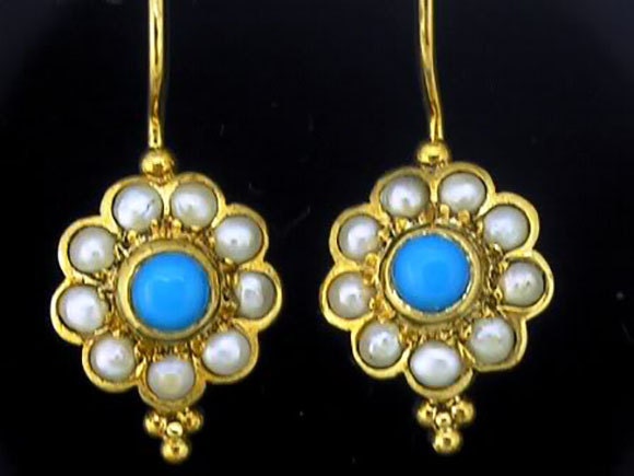 E149 Echtes 9K, 10K, 14K, 18K Solid Gold Natural Turquoise & Pearl Cluster Tropfen Ohrringe - Anpassung Mit Anderen Edelsteinen Vorhanden E149 Echtes 9K, 10K, 14K, 18K Solid Gold Natural Turquoise & Pearl Cluster Tropfen Ohrringe - Anpassung Mit Anderen Edelsteinen Vorhanden von TreasureHubAU