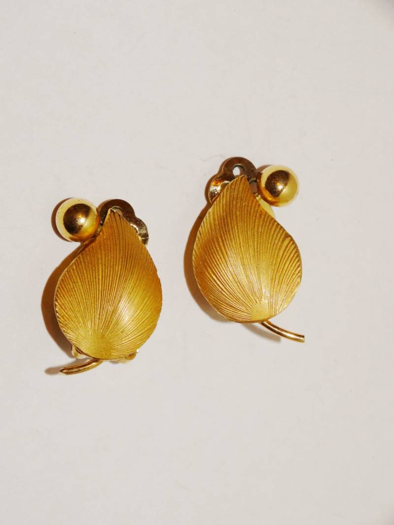 1-20-12K G F Wunderschöne Blattklammer An Ohrringen von TreasureHuntingSpot