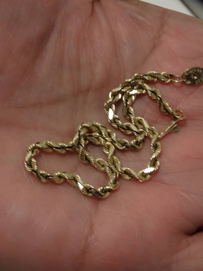 14K 5, 7 Gramm Solid Gelbgold Designer Signiert Seil Armband Mit Echtem Diamanten von TreasureHuntingSpot