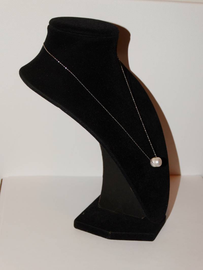 14K Weißgold Große Echte Seltene Perlenkette von TreasureHuntingSpot