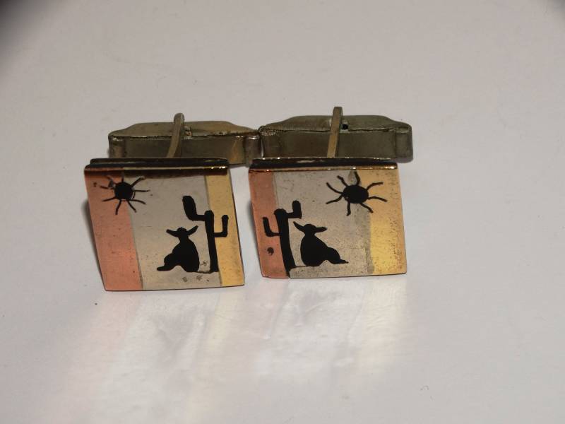 Silber Messing Und Kupfer Hergestellt in Mexiko Männer Mix Metall Manschettenknöpfe von TreasureHuntingSpot