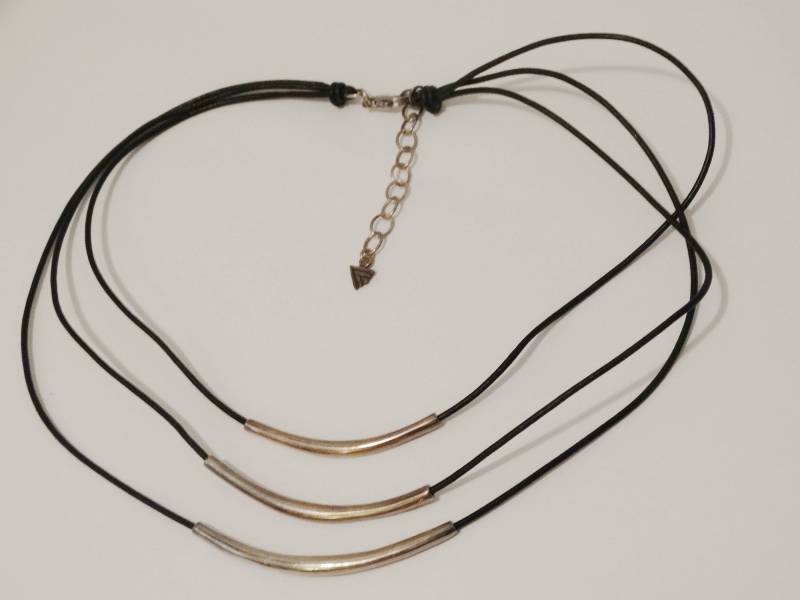 Silpada Sterling Silber Triple Leder & Slide Halskette von TreasureHuntingSpot
