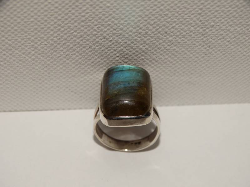 Sterling Silber Schöne Labradorit Stein Ring. Größe 6, 5 von TreasureHuntingSpot