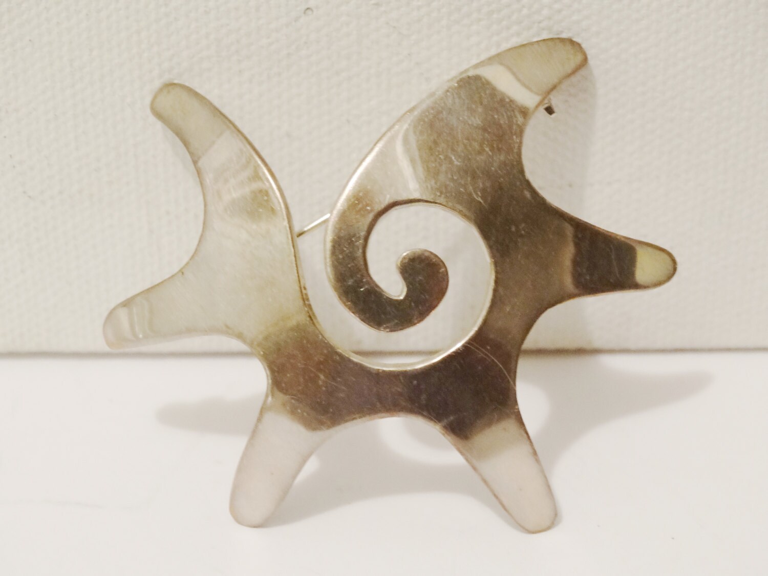 sterling Silber 3-D Brosche. Hergestellt in Mexiko Gewölbtes Nautilis Design von TreasureHuntingSpot