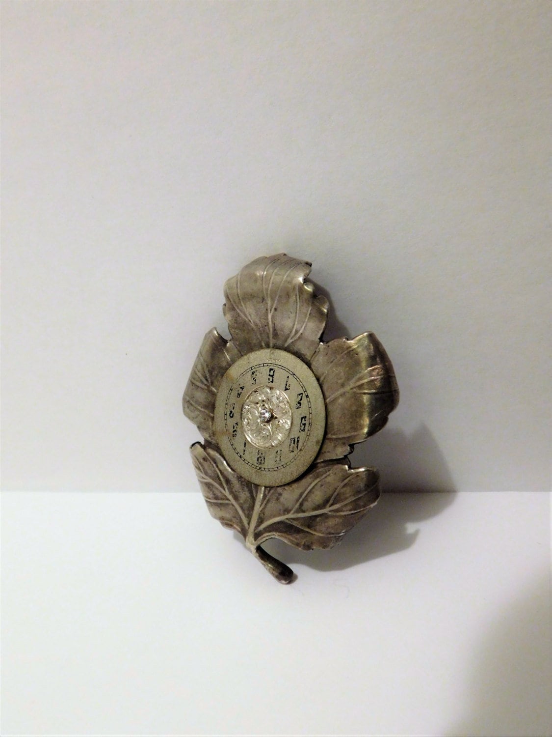 sterling Silber Große 2" X 1, 5" Blatt Brosche sterling Silber Große 2" X 1, 5" Blatt Brosche von TreasureHuntingSpot