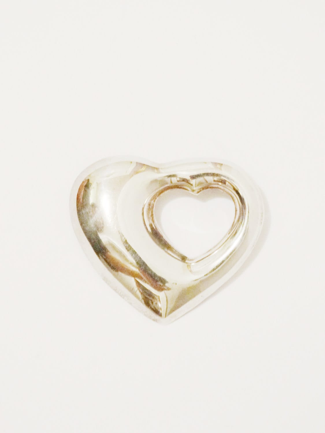 sterling Silber Große Cutout Herz Brosche sterling Silber Große Cutout Herz Brosche von TreasureHuntingSpot
