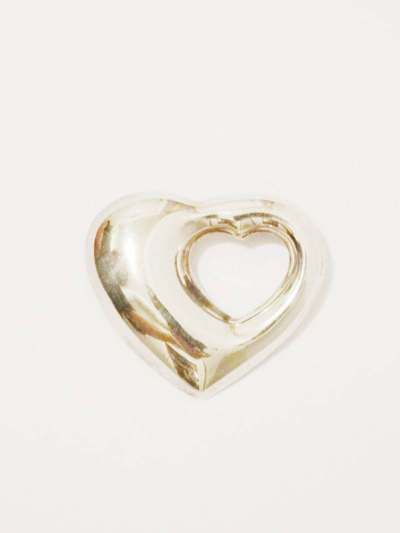 sterling Silber Große Cutout Herz Brosche von TreasureHuntingSpot