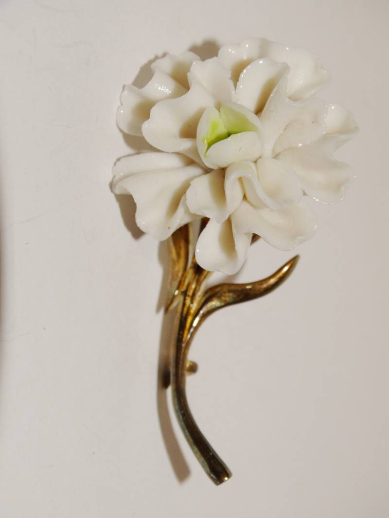 sterling Silber Hand Gemacht Ton Blumen-Brosche sterling Silber Hand Gemacht Ton Blumen-Brosche von TreasureHuntingSpot