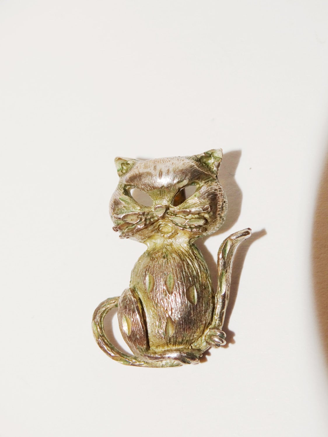 sterling Silber Katze Anhänger sterling Silber Katze Anhänger von TreasureHuntingSpot