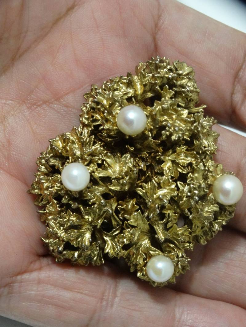 sterling Silber Vermeil Designer Signierte Brosche von TreasureHuntingSpot