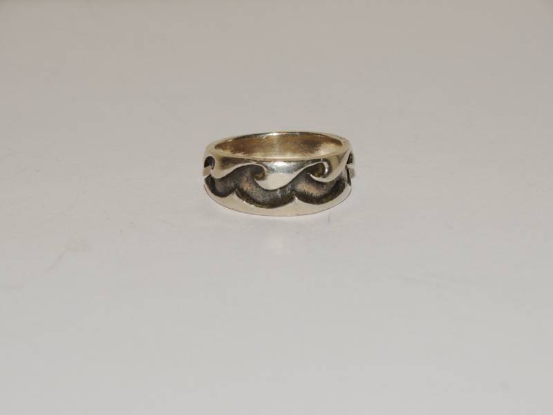 sterling Silber "Wassersymbol" Größe 6 Ring von TreasureHuntingSpot