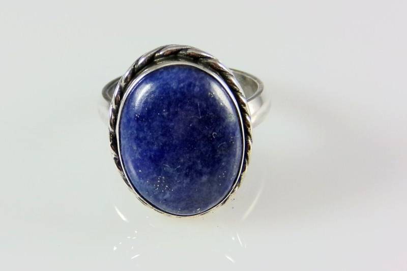 Lapis Ring Sterlingsilber Handgefertigt Größe 7.5, R0314 von TreasureMtnTurquoise