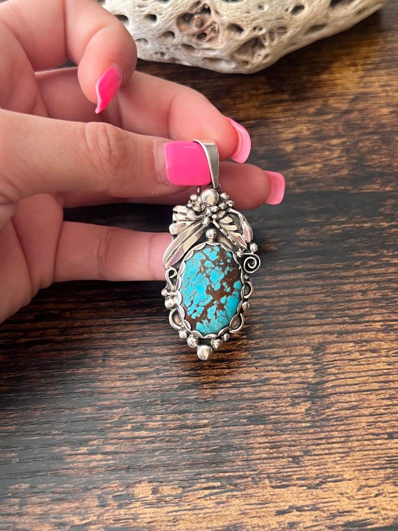 sterling Silber Türkis Anhänger, T10 von TreasureMtnTurquoise