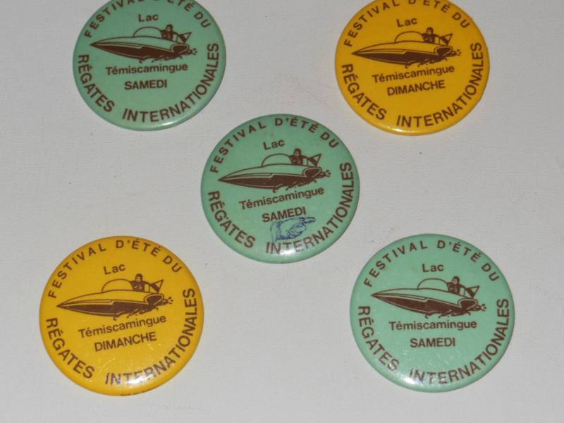 Lot Of 5 Vintage Hydroplane Boot Regatta Rennen French Quebec Pinback Buttons 70Er, 80Er Lot Of 5 Vintage Hydroplane Boot Regatta Rennen French Quebec Pinback Buttons 70Er, 80Er von TreasureTimeCapsule