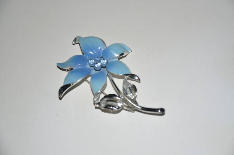 Vintage Brosche Signiert Coro Große Blaue Emaille Silbernen Blume Vintage Brosche Signiert Coro Große Blaue Emaille Silbernen Blume von TreasureTimeCapsule